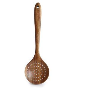 Teak Kitchen Utensils Colander Skimmer  Kitchenware Scoop